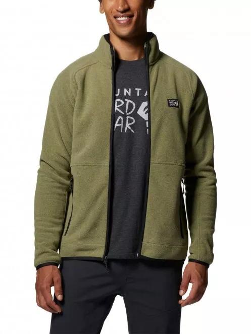 Mountain Hardwear Polartec Dbl Brushed Full Zip férfi polár pulóver zöld színben 3