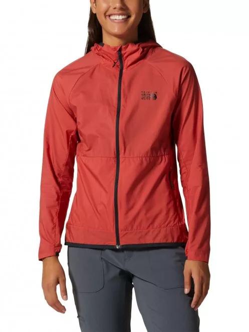 Mountain Hardwear Kor AirShell Hoody női széldzseki piros színben 2
