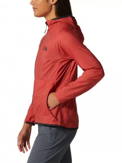 Mountain Hardwear Kor AirShell Hoody női széldzseki piros színben 4