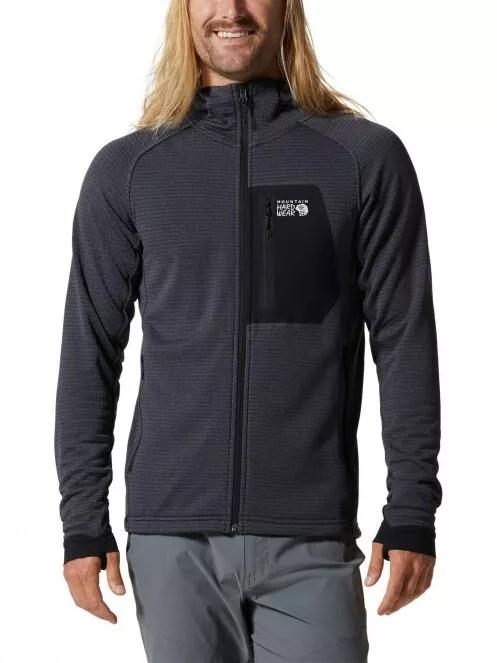 Mountain Hardwear Polartec Power Grid Full Zip Hoody férfi polár pulóver kék színben 2