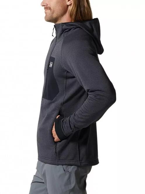 Mountain Hardwear Polartec Power Grid Full Zip Hoody férfi polár pulóver kék színben 4