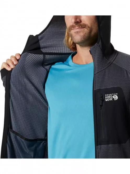 Mountain Hardwear Polartec Power Grid Full Zip Hoody férfi polár pulóver kék színben 5