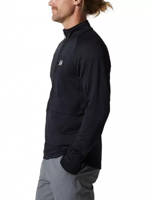 Mountain Hardwear Polartec Power Grid Half Zip Jacket férfi polár pulóver fekete színben 4