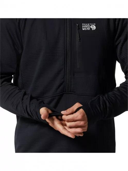 Mountain Hardwear Polartec Power Grid Half Zip Jacket férfi polár pulóver fekete színben 6