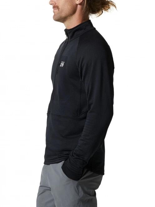 Mountain Hardwear Polartec Power Grid Half Zip Jacket férfi polár pulóver fekete színben 3