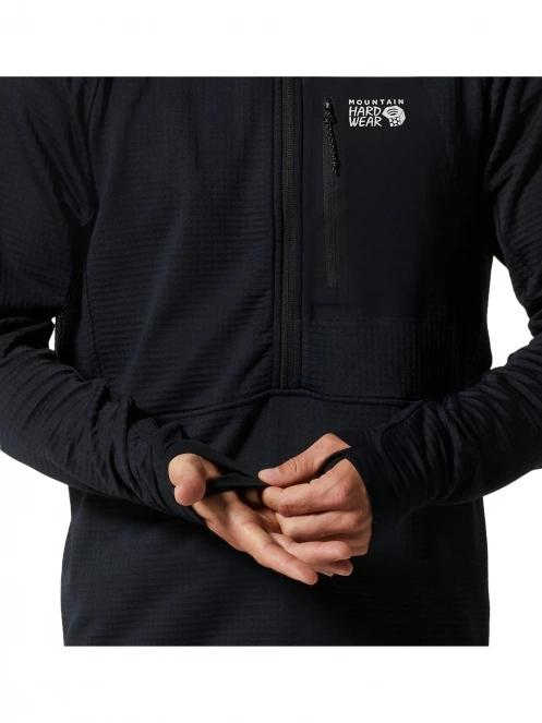 Mountain Hardwear Polartec Power Grid Half Zip Jacket férfi polár pulóver fekete színben 6