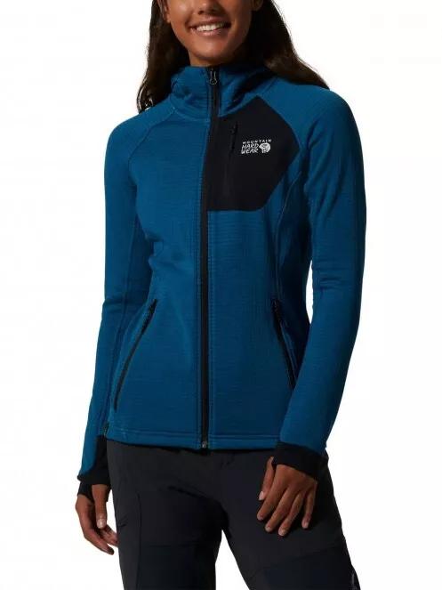 Mountain Hardwear Polartec Power Grid Full Zip Hoody női polár pulóver kék színben 2