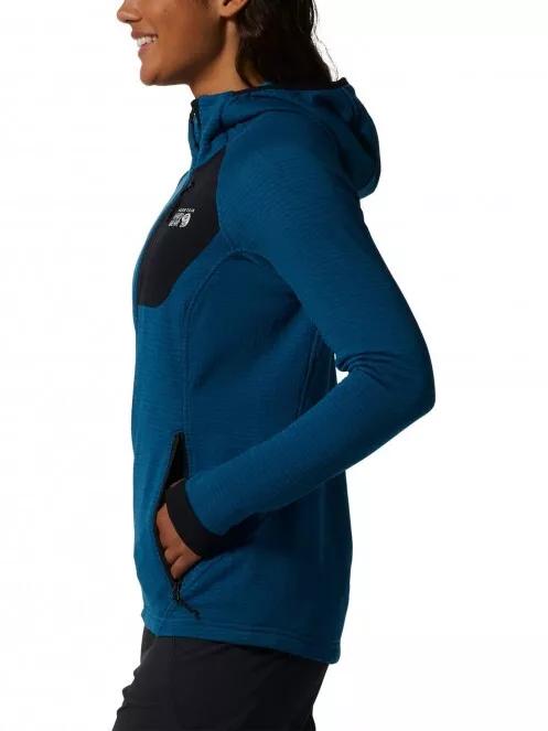 Mountain Hardwear Polartec Power Grid Full Zip Hoody női polár pulóver kék színben 4