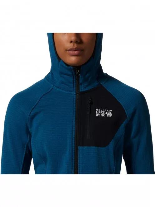 Mountain Hardwear Polartec Power Grid Full Zip Hoody női polár pulóver kék színben 5