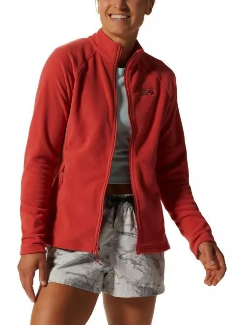 Mountain Hardwear Polartec Microfleece Full Zip női polár pulóver piros színben 5