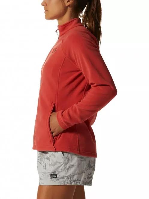 Mountain Hardwear Polartec Microfleece Full Zip női polár pulóver piros színben 4