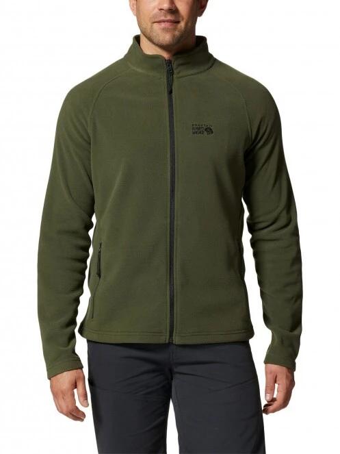 Mountain Hardwear Polartec Microfleece Full Zip férfi polár pulóver zöld színben 2