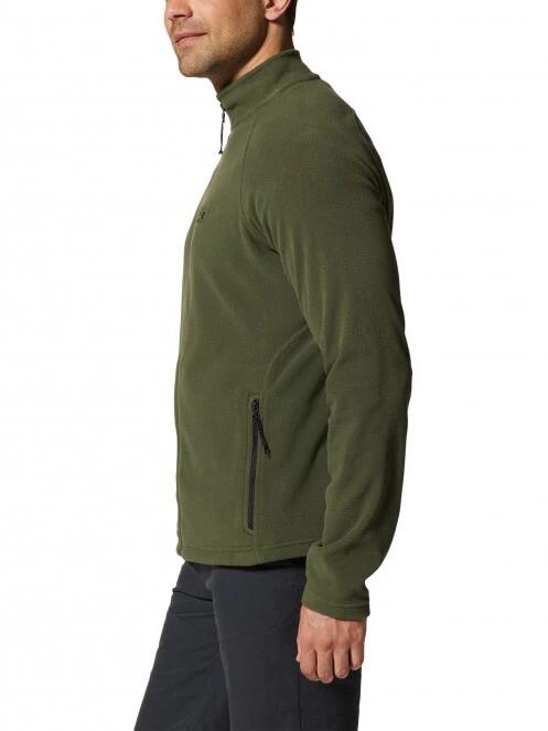 Mountain Hardwear Polartec Microfleece Full Zip férfi polár pulóver zöld színben 3