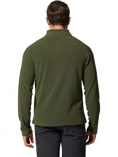 Mountain Hardwear Polartec Microfleece Full Zip férfi polár pulóver zöld színben 4