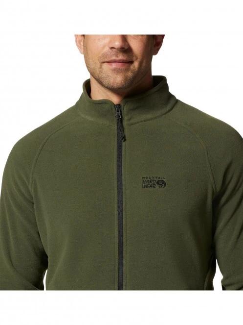 Mountain Hardwear Polartec Microfleece Full Zip férfi polár pulóver zöld színben 6