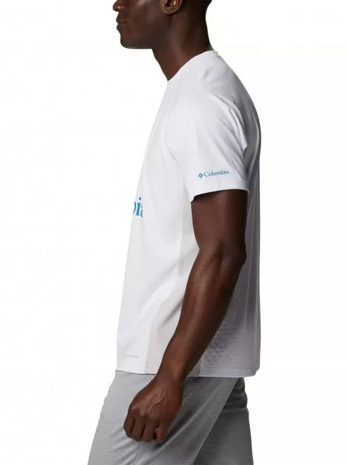 Columbia Zero Ice Cirro-Cool Graphic Tee férfi rövid ujjú sport póló fehér színben 4