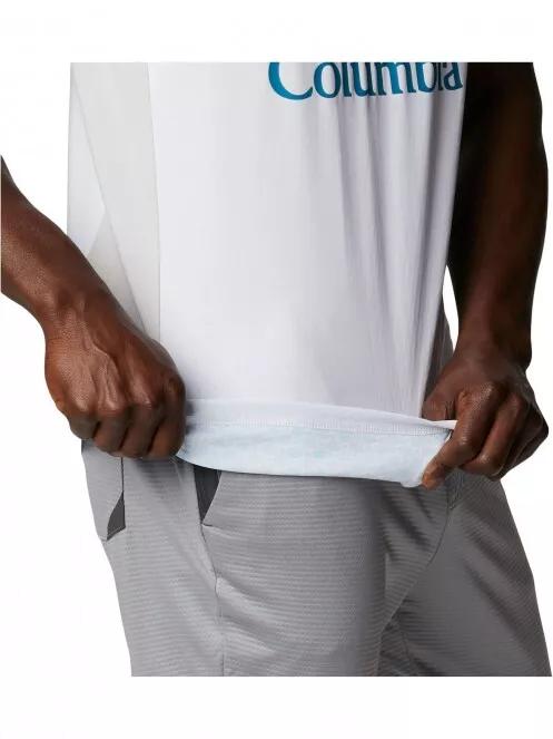 Columbia Zero Ice Cirro-Cool Graphic Tee férfi rövid ujjú sport póló fehér színben 6