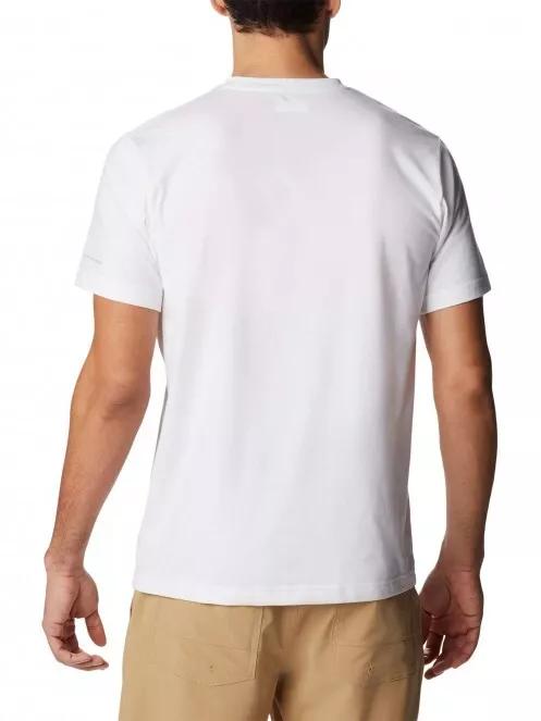 Columbia Sun Trek V-Neck Short Sleeve Shirt férfi rövid ujjú póló fehér színben 4