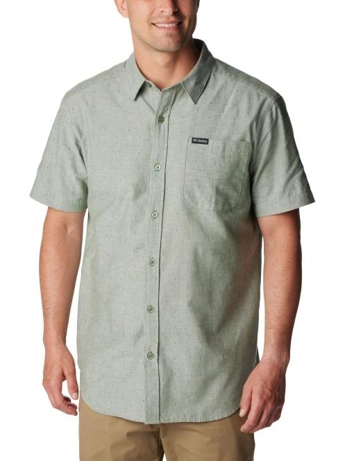 Columbia Rapid Rivers Novelty Short Sleeve Shirt férfi rövid ujjú ing zöld színben 2