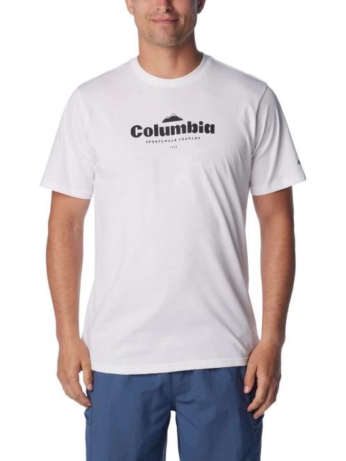 Columbia CSC Seasonal Logo Tee férfi rövid ujjú póló fehér színben 2