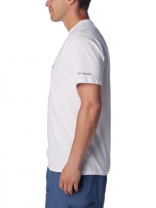 Columbia CSC Seasonal Logo Tee férfi rövid ujjú póló fehér színben 3
