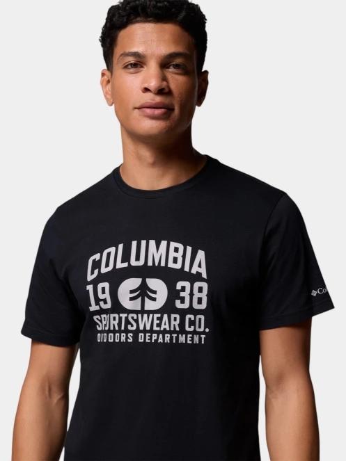 Columbia CSC Seasonal Logo Tee férfi rövid ujjú póló fekete színben 6