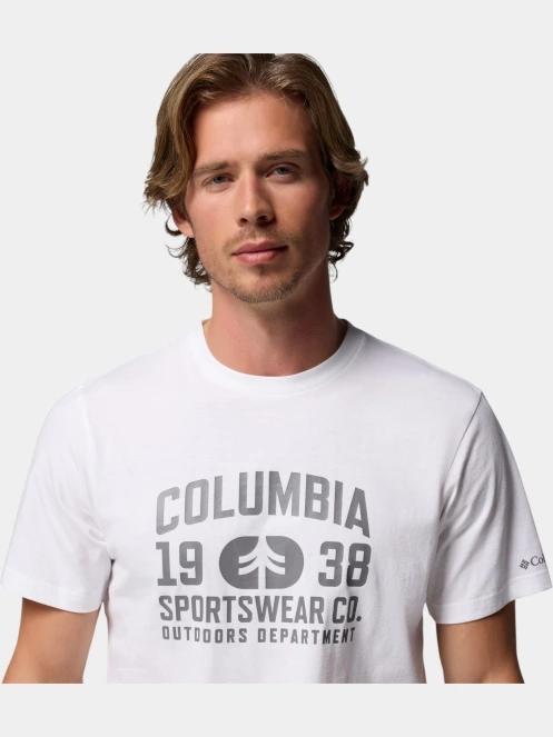 Columbia CSC Seasonal Logo Tee férfi rövid ujjú póló fehér színben 6