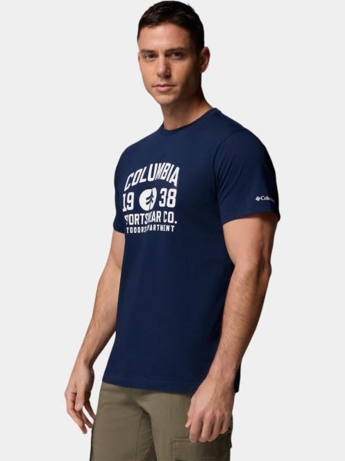 Columbia CSC Seasonal Logo Tee férfi rövid ujjú póló kék színben 3