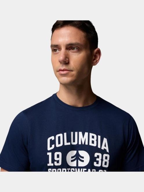 Columbia CSC Seasonal Logo Tee férfi rövid ujjú póló kék színben 6