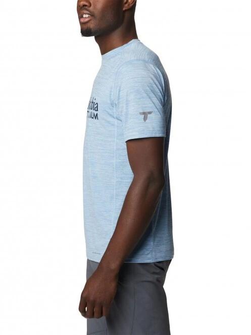 Columbia M Titan Pass Graphic Tee férfi rövid ujjú sport póló kék színben 3