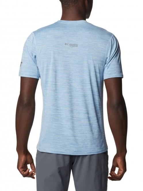 Columbia M Titan Pass Graphic Tee férfi rövid ujjú sport póló kék színben 4