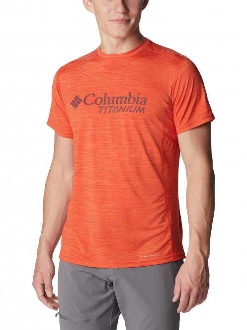 Columbia M Titan Pass Graphic Tee férfi rövid ujjú sport póló narancssárga színben 2