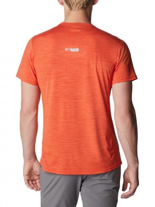 Columbia M Titan Pass Graphic Tee férfi rövid ujjú sport póló narancssárga színben 4
