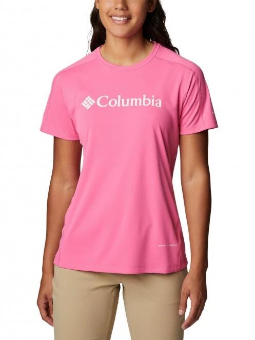 Columbia W Zero Rules Graphic Crew női rövid ujjú sport póló magenta színben 2