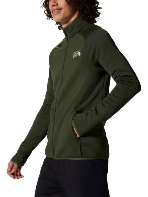 Mountain Hardwear Polartec Power Stretch Pro Jacket férfi polár pulóver zöld színben 4