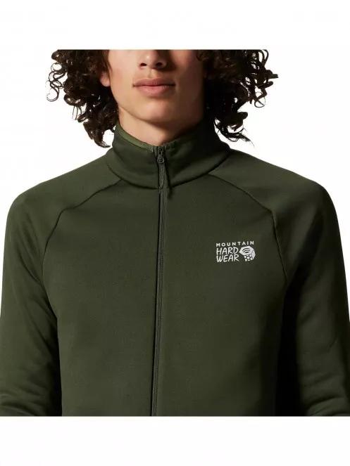 Mountain Hardwear Polartec Power Stretch Pro Jacket férfi polár pulóver zöld színben 5