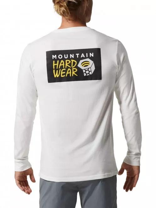 Mountain Hardwear MHW Logo in a Box Long Sleeve férfi hosszú ujjú póló szürke színben 3