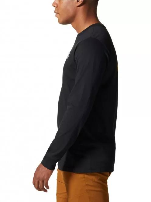 Mountain Hardwear MHW Logo in a Box Long Sleeve férfi hosszú ujjú póló fekete színben 4