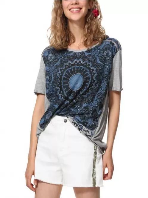 Desigual Ts Bristol női rövid ujjú póló szürke színben 2