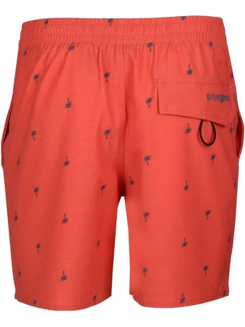 Fundango Bono Print Boardshort férfi fürdőnadrág piros színben 7