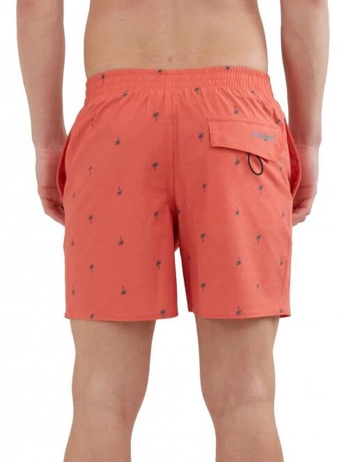 Fundango Bono Print Boardshort férfi fürdőnadrág piros színben 3
