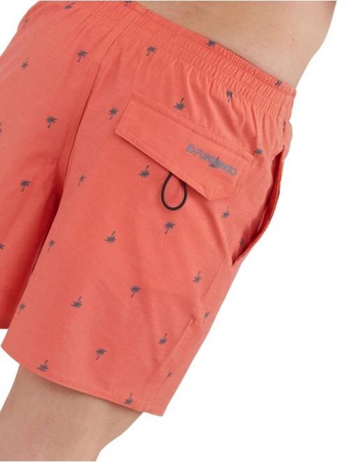 Fundango Bono Print Boardshort férfi fürdőnadrág piros színben 5