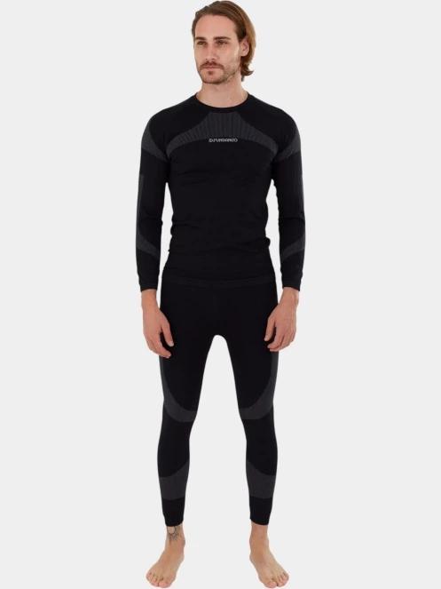 Fundango Seamless Baselayer Set férfi aláöltöző szett fekete színben 2