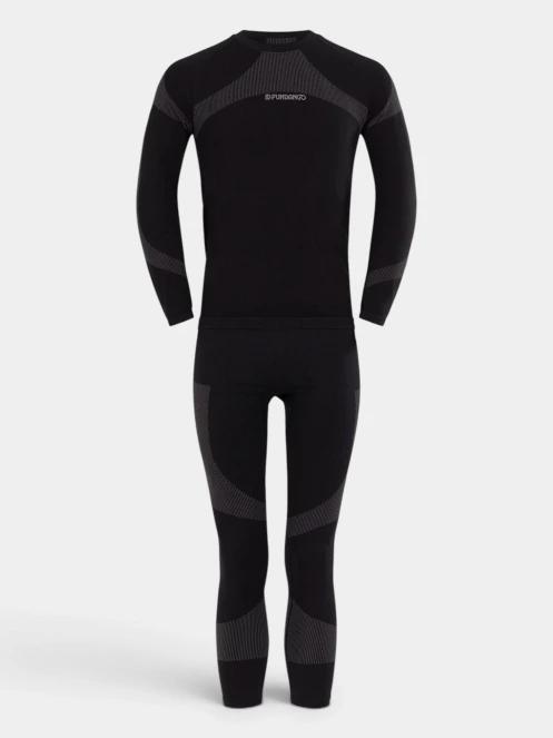 Fundango Seamless Baselayer Set férfi aláöltöző szett fekete színben 5