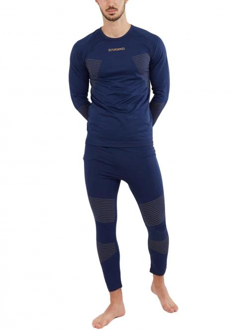 Fundango Seamless Baselayer Set férfi aláöltöző szett sötétkék színben 4