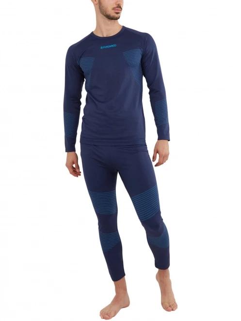 Fundango Seamless Baselayer Set férfi aláöltöző szett sötétkék színben 5