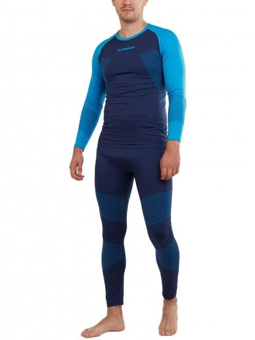 Fundango Seamless Baselayer Set férfi aláöltöző szett kék színben 2