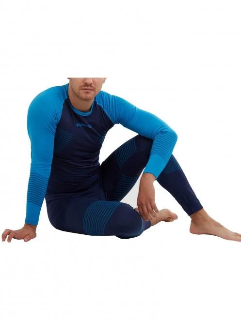 Fundango Seamless Baselayer Set férfi aláöltöző szett kék színben 4