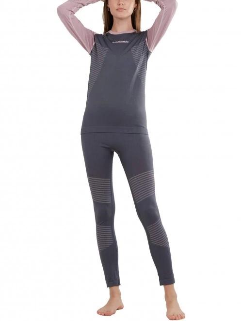 Fundango Seamless Baselayer Set női aláöltöző szett szürke színben 4