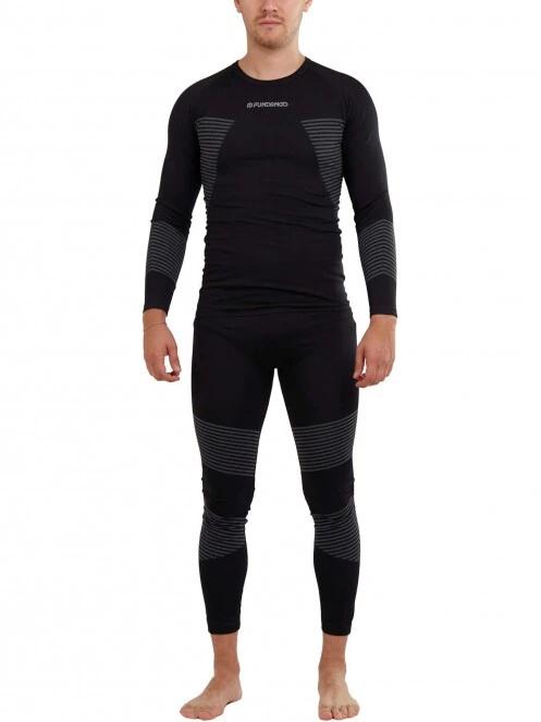 Fundango Seamless Baselayer Set férfi aláöltöző szett fekete színben 2